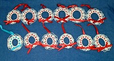 Lot of 12 Vintage? Crochet Christmas Ornament...