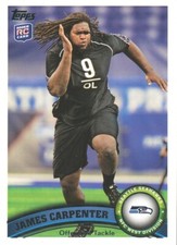 TOPPS James Carpenter RC SAINTS RAVENS FALCONS JETS SEAHAWKS Alabama