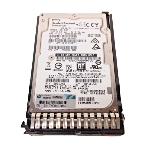 Disque dur SCENT 2,5 POUCES compatible HP 748387-B21 748435-001 600 Go SAS 12G 15K SFF - Photo 1/3