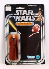 Vintage 1977 Star Wars Ben Obi-One Kenobi Figure - Kenner - 12 Back MOC