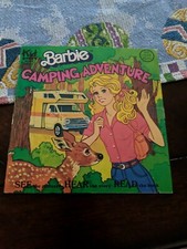 Barbie Camping Adventure 1981 Talking Story Book with Record Read Listen