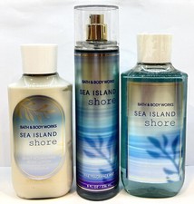 Bath Body Works SEA ISLAND SHORE Fragrance Mist Lotion Body Wash Gel Set Trio
