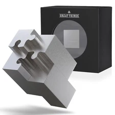 1.5" Wire EDM Puzzle Cube - High Precision Stainless Steel Machining,