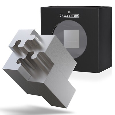 1.5'' Wire EDM Puzzle Cube - High Precision Stainless Steel Machining,