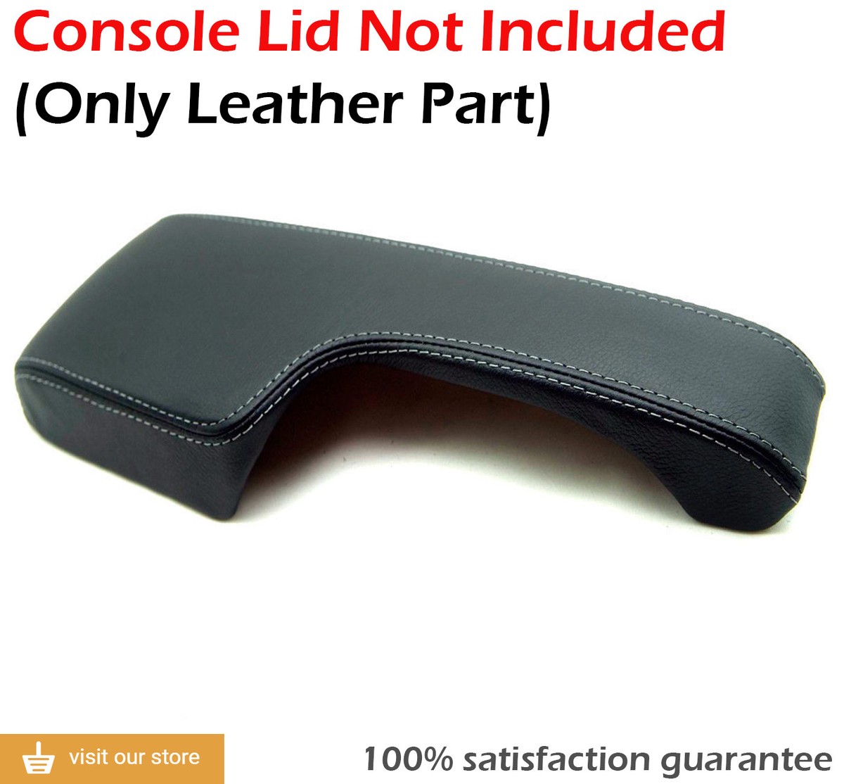 Synthetic Leather Beige Stitch Center Console Lid Cover Fits 11-18 Ford Explorer