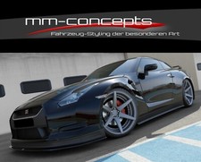 CUP Seitenschweller Ansätze SCHWARZ für Nissan GT-R R35 Side Skirts Schweller 