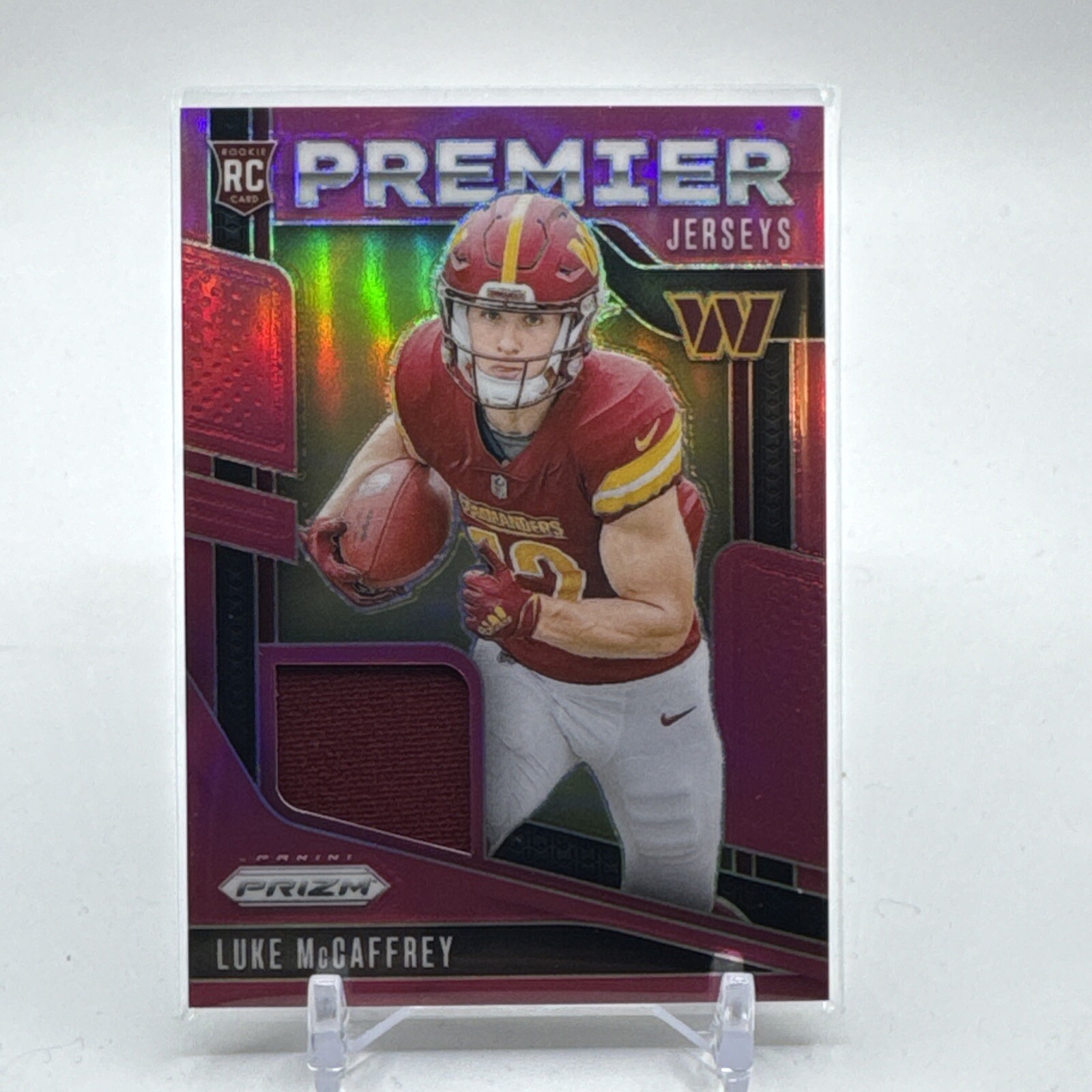 2024 Prizm Luke McCAFFREY RC Rookie Premier Jerseys Patch PINK Prizm #PJ-LMY