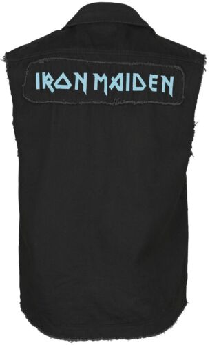 Iron Maiden Vest Jacket Heavy Metal Band Black Sleeveless Fear Of The Dark - Picture 2 of 6