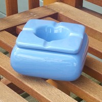 Wind Sturm Aschenbecher Ascher L Mit Deckel Windaschenbecher Keramik Eckig Blau