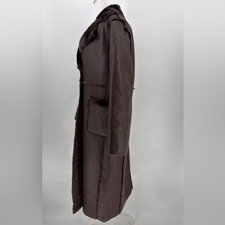 Veste Manteau Ceinturé Jason Wu Vert Olive - Taille XS, Manches Courtes, Dentelle - Occasion Portée Une Fois