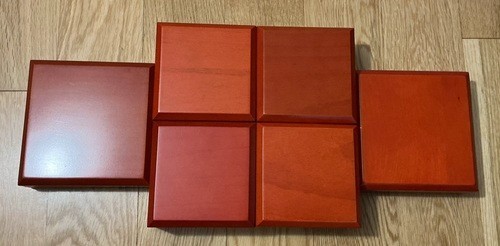 6 Cherry Wood Jewelry Gift Box