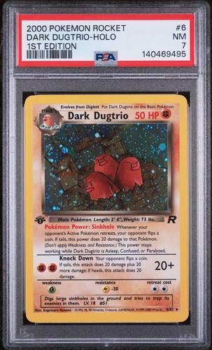 Dark Dugtrio (1st Edition) graded PSA 7 for sale on eBay