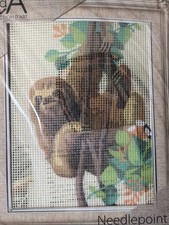 Printed needlepoint tapestry kits With Floss  20x25 Cm  Rto  Sloth