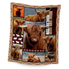Blanket for Women Girls, Highland Cow Gifts for Adults - Kids 40"x50" Color-1