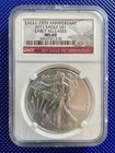 2011 * NGC * Silver Eagle S$1 * MS69 * EARLY RELEASES * 25TH * #3452031-218
