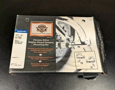 Harley-Davidson Chrome Billet Engine Guard Footpeg Mounting Kit 50957-02B 