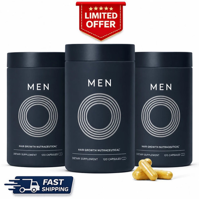#ad Pack of 3 Men#x27;s Hair Growth Total 360 Caps Exp 06 2027 Fast Shipping $60.98