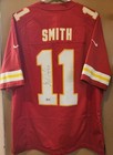 2016 Nike On Field Alex Smith Signed Red Size Large KC Chief's BAS COA Jersey