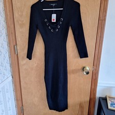 New Look Women's Knit Black Dress , Large And Soft And Stretchy