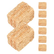 8 Pcs Mini Hay Bale for Crafts Miniature Decoration House Scene