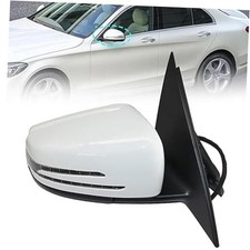 Exterior Mirrors White Driver Side Fit For Mercedes-Benz C250 C300 C350 Left