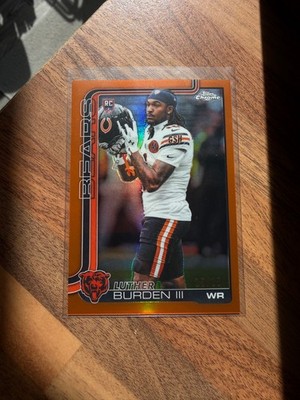 Luther Burden RC Rookie Topps /25 NFL Chicago Bears SP Image Variation Book end