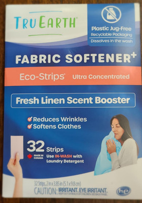 TRUEARTH - Fabric Softener + - Eco-Strips - Fresh Linen Scent Booster - 32 Strip