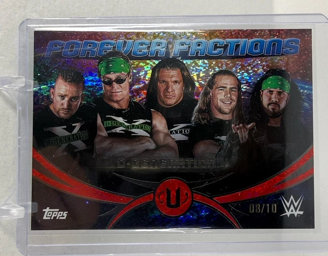 2025 Topps Universe WWE Forever Factions D-Generation X DX RED /10 FFA-1 SSP