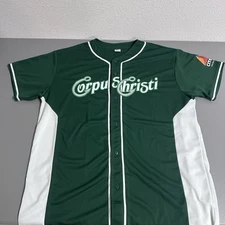 Corpus Christi Hooks men’s Large Astros AA Citgo Jersey SGA  Green