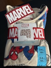 Marvel Boys Spiderman Long Sleeve Pajamas NWT Size 3-4