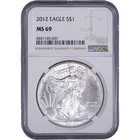 2012 $1 American Silver Eagle ~ NGC MS69
