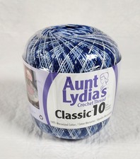 Coats Crochet Aunt Lydia's Classic Crochet Thread Size 10-Shades Of Blue
