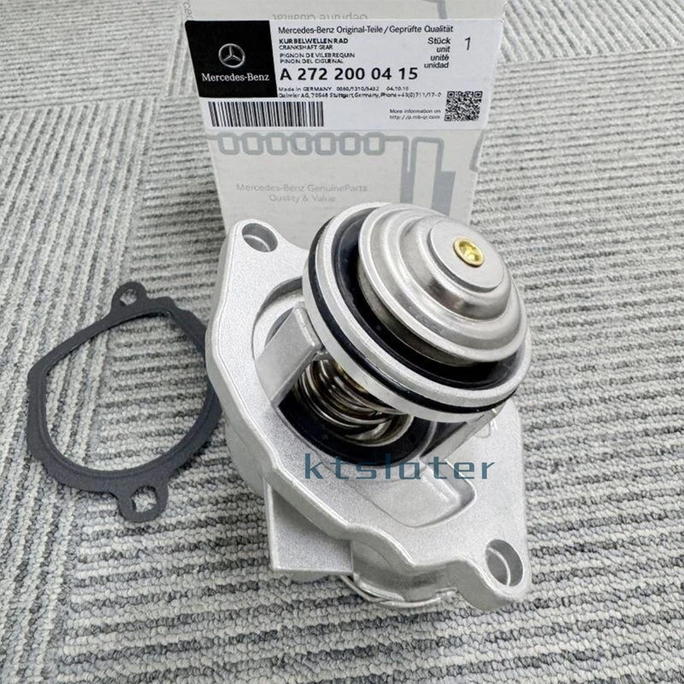 Engine Coolant Thermostat Assembly 2722000415 for Mercedes C300 C350 E350 ML450 Foto 2 de 4