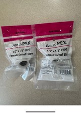 2 Pc Apollo PEX Brass Female Swivel Elbow, 1/2" x 1/2" FNPT, 262 190, APXFAE1212