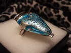 Vtg  Taxco Melesio Rodriguez Enamel 980 Sterling Silver Snake Ring. Adjustable! — photo 1