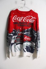 Official Coca Cola Christmas Jumper - Red - Size Small S (E92)