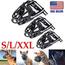 Pet Bite Mask A Soft Rubber Basket Cage Muzzle Allows Dog To Breathe USA S/L/XXL