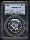 1964 PCGS PR68 *CAMEO* 90% SILVER KENNEDY HALF DOLLAR ~ FABULOUS ~ 1c START
