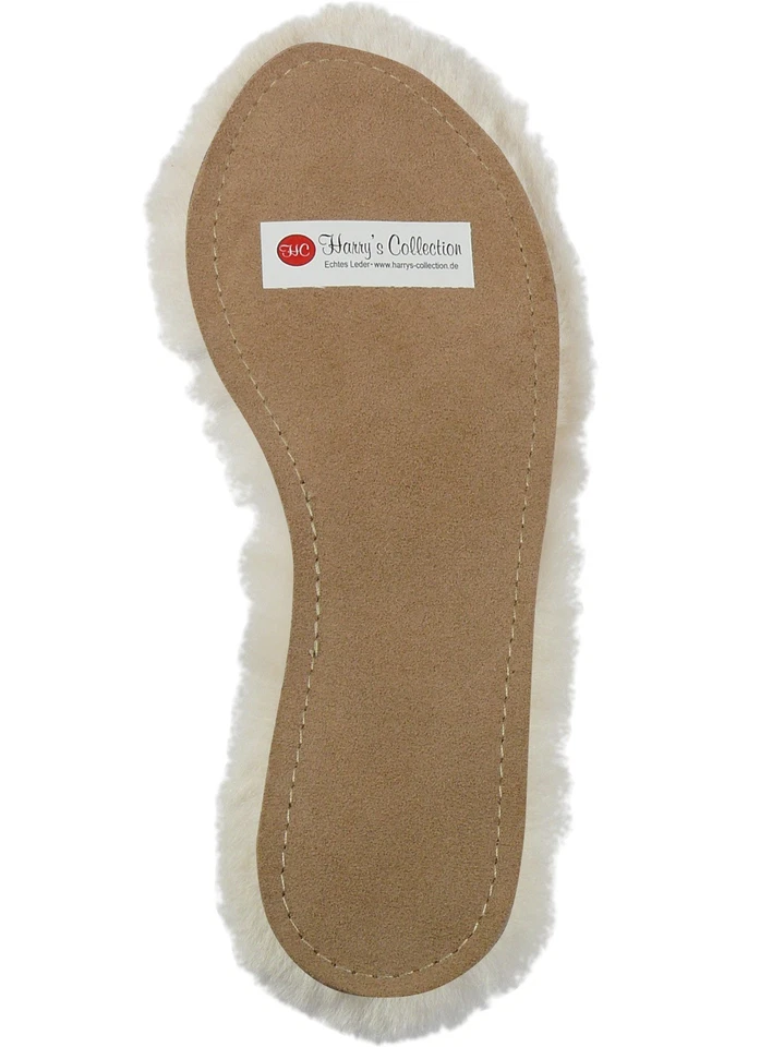 HARRYS-COLLECTION sehr dicke Sohle aus echtem Mimosa gegerbtem Lammfell