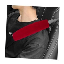 2PCS Car Seat Belt Cover Pad, Soft Auto Seatbelt Protector for a More Wine Red