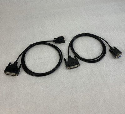 Null Modem DB9 Female to DB25 Male Adapter 6ft Cable (Lot of 2)