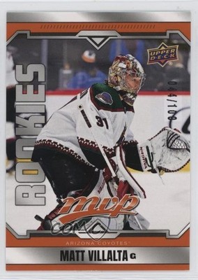 2024-25 Upper Deck MVP Rookie SP Orange 44/100 Matt Villalta #231 Rookie RC 4z8