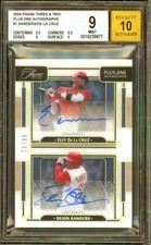 Deion Sanders /Ely De La Cruz 2024 Panini Three Two Plus One Autographs #1 BGS 9
