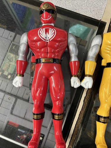 2002 Power Ranger Walker Talkie Ninja Storm Red Yellow 9.5" Inch Figure - Picture 2 of 5