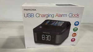 Memorex MC8431 USB Charging Alarm Clock Radio with 2 USB