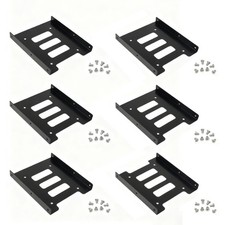 6 PCS 2.5 To 3.5 Inch SSD Brackets Metal Matte HDD Desktop Mounting Bracket
