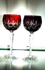 Set of Two Ajka Arabella Wine Hocks Made In Hungary