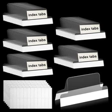 Insertable Self Adhesive Tabs with Printable Inserts, 1 Inch Clear Index Tabs, 1