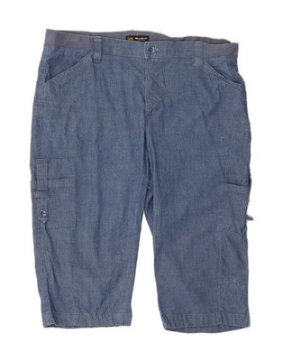 Lee Damen Mid Rise Relaxed Fit Caprihose US 16 2XL W38 L17 Blau TS14