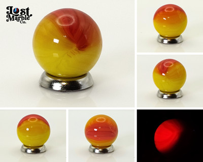 5/8'' Master Marble Meteor (yellow/ red), UV glow orange/ pink WET MINT